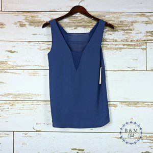 Cooper & Ella Women's XS Navy Maya Banded Tank NWT